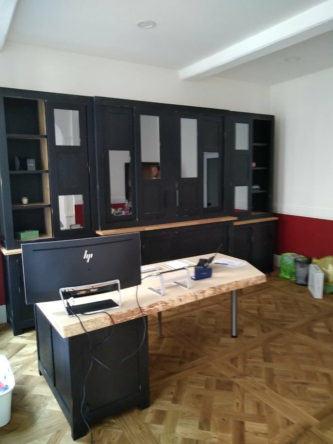 Bibliothèque bois massif